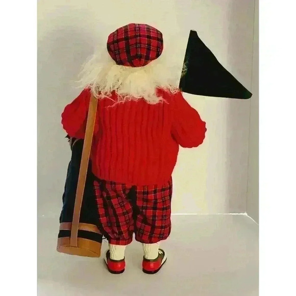 Vintage Golfing Santa Claus Figure Golf Bag Balls & 19th Hole Golf Flag XMAS - Picture 5 of 16